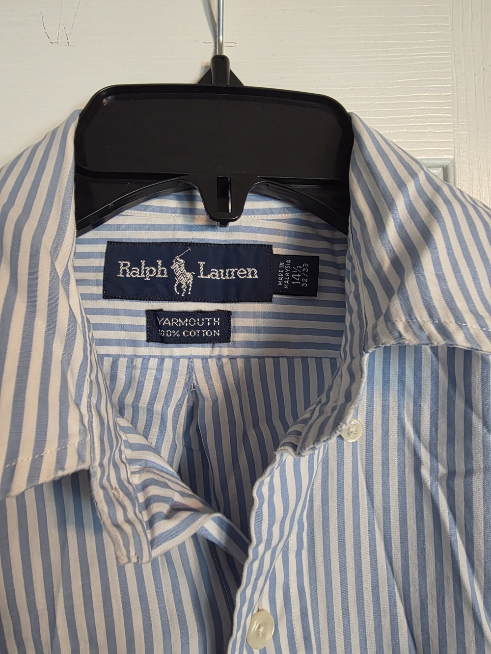 Ralph Lauren Light Blue and White Striped Button-Up Shirt - Picture 4 of 4